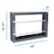 Adiroffice Grey Steel 2-Rod Electrical Wire Spool Rack Dispenser, Conduit Display ADI697-02-MK - alternate 2